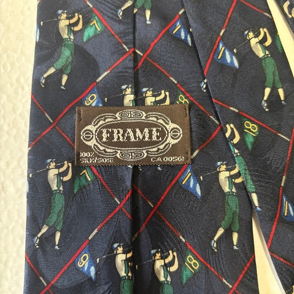 Frame - Vintage Silk Golf Tie - Picture 3 of 4